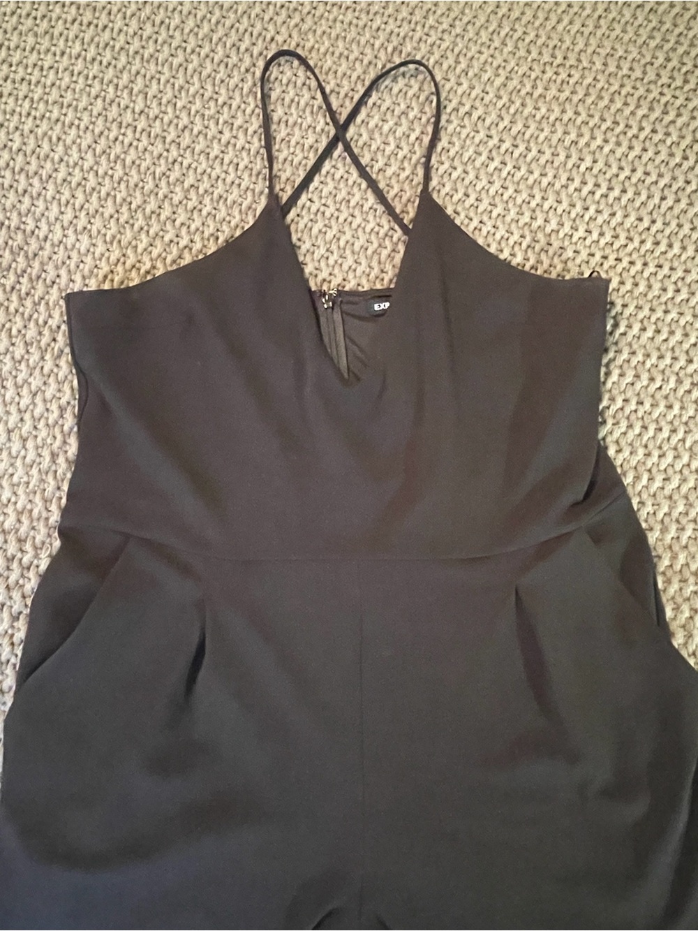 Express Black Spaghetti-Strap Jumpsuit
